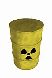 nuclear waste barrel from top