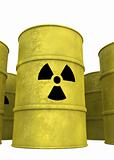 nuclear waste barrel from below