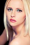 Portrait of attractive blond hair woman. Retouched
