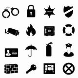 Security and safety icon set