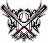 Baseball Softball Bats Tribal Graphic Vector Image