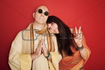 Pious Guru With Woman