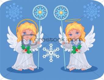 Christmas cute angels catholic, orthodox set