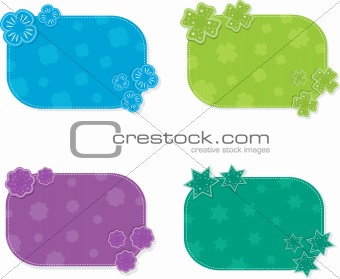 Set of colorful cards, vector illustration