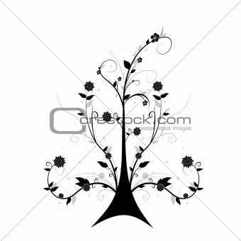 Art floral tree