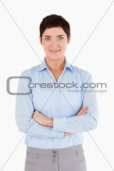 Portrait of a woman with the arms crossed