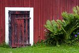 Door on red shed