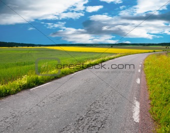 Rural asphalt road