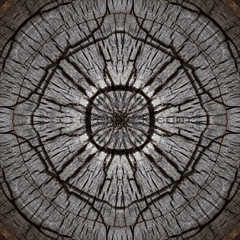Symmetrical abstract wooden pattern