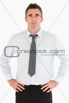 Portrait of a manager posing
