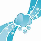 cloud with snowflakes background