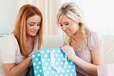 Young Charming Women with shopping bags