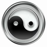 yin yang symbol icon grey