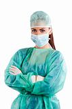 surgery assistant with mask