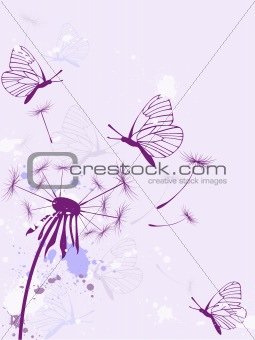 Background with butterflies