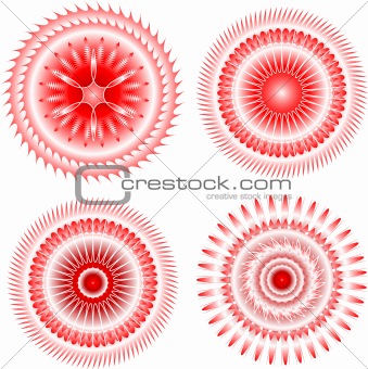 red Decorative design elements. certificate or diploma. Patterns set for currency
