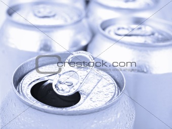 Silver soda cans