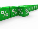 3d green sale cube percentage