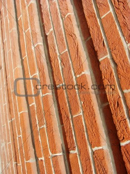 red orange brown unusual brick pattern