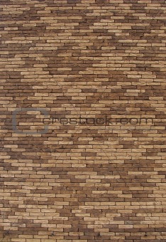 large brown beige brick wall