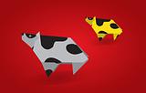 Vector Origami Cows