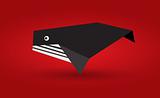 Vector Origami Whale