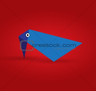Vector Origami Crow