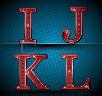 Set Letters With Red LED Lamp
