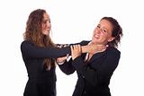 Two Business Women Fighting