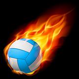 Realistic Fire volleyball