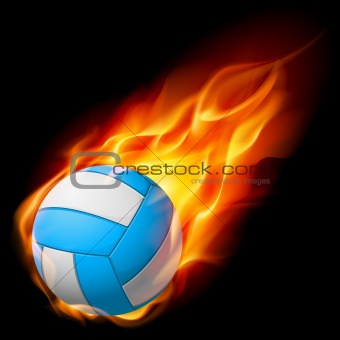 Realistic Fire volleyball