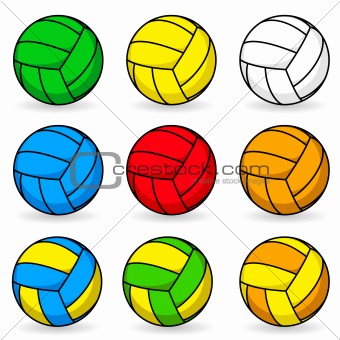 Cartoon volleyball 