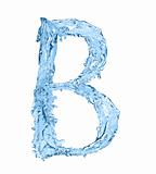 alphabet made of frozen water - the letter B