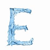 alphabet made of frozen water - the letter E