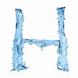 alphabet made of frozen water - the letter H