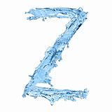 alphabet made of frozen water - the letter Z