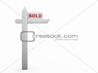 red sold sign