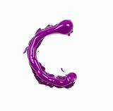 pink oil alphabet - letter C