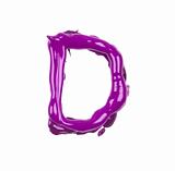 pink oil alphabet - letter D