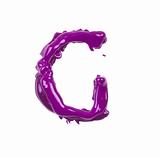 pink oil alphabet - letter G