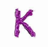 pink oil alphabet - letter K