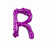 pink oil alphabet - letter R