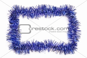 Blue tinsel border