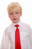 Boy wearing a tie