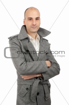 handsome man in a coat