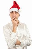 man wearing a Santa Claus hat
