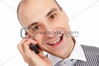 businessman talking on mobile phone
