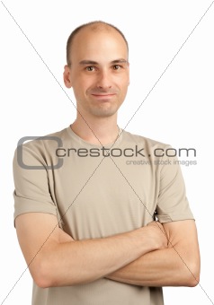 Smiling young casual man