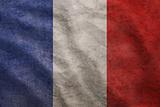 Grunge rugged France flag