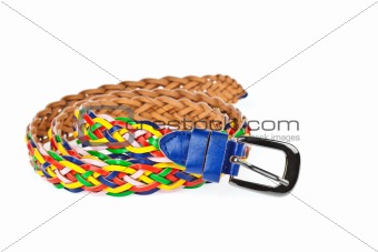 colorful belt  on white background